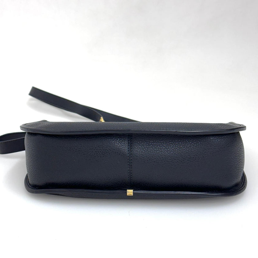 Gucci Borsa a tracolla pelle nera Interlocking GG Vintage