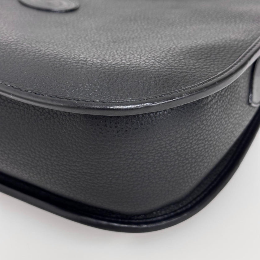 Gucci Borsa a tracolla pelle nera Interlocking GG Vintage