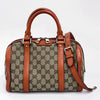 Gucci Boston Bag in tela GG Supreme con Dettagli in Pelle Arancio