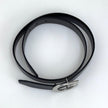 Gucci Cintura in pelle reversibile nera/marrone con fibbia G argento Mis. 80
