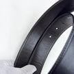 Gucci Cintura in pelle reversibile nera/marrone con fibbia G argento Mis. 80