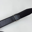 Gucci Cintura in pelle reversibile nera/marrone con fibbia G argento Mis. 80