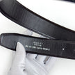 Gucci Cintura in pelle reversibile nera/marrone con fibbia G argento Mis. 80