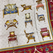 Gucci Foulard in seta con stampa arredi classici 90x90
