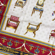 Gucci Foulard in seta con stampa arredi classici 90x90