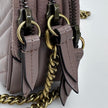 Gucci GG Marmont Camera Bag in Pelle Matelassé Rosa Cipria con Catena
