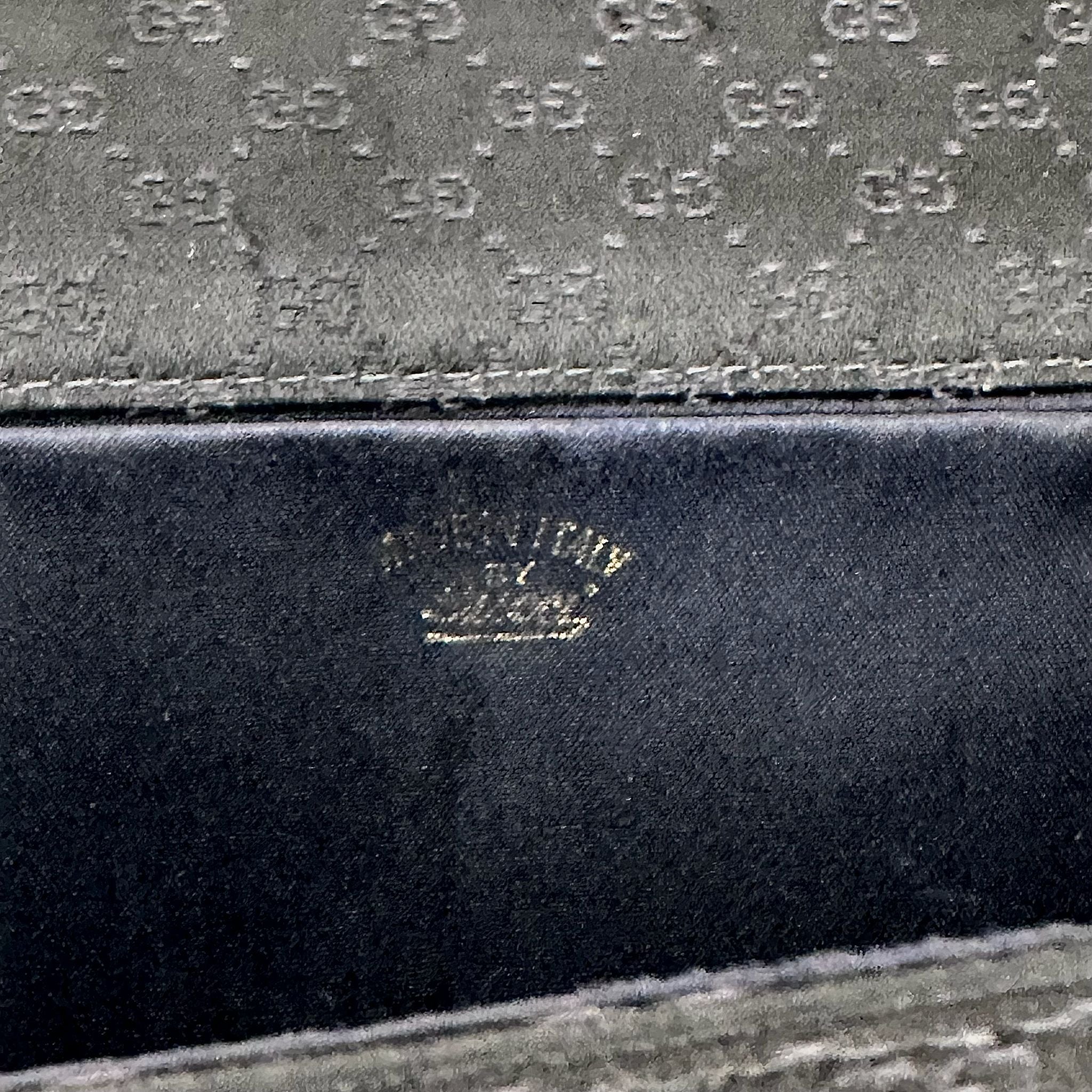 Gucci GG Pochette Monogram Raso Nero con catena argento 1989