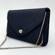 Gucci GG Pochette Monogram Raso Nero con catena argento 1989