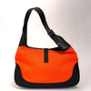 Gucci Jackie Hobo in Nylon Arancio Fluo e Pelle Nera, Finiture Silver