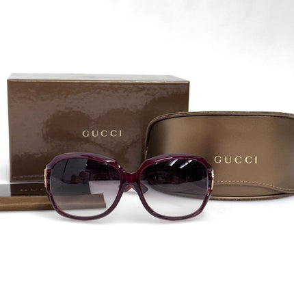 Gucci Occhiali da Sole Bordeaux con Medaglione Crest