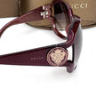 Gucci Occhiali da Sole Bordeaux con Medaglione Crest