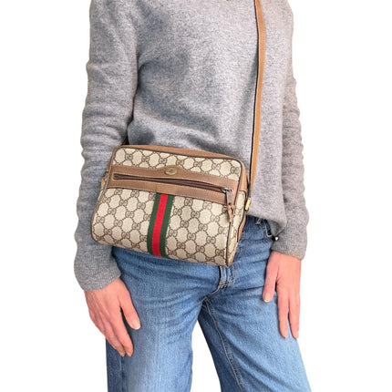 Gucci Ophidia Borsa Vintage a tracolla GG Supreme con nastro Web
