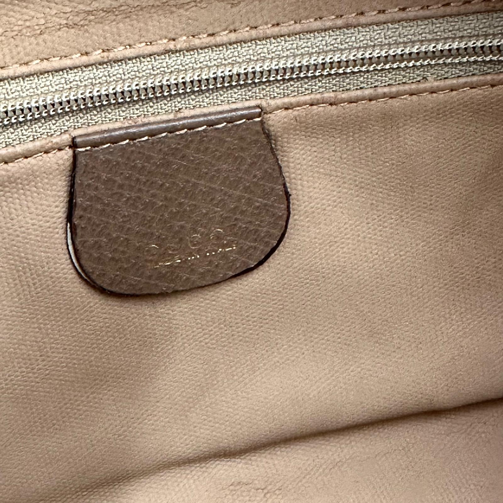 Gucci Ophidia Borsa pochette vintage in tela GG Supreme e pelle marrone