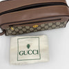 Gucci Ophidia Borsa pochette vintage in tela GG Supreme e pelle marrone