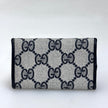Gucci Portachiavi Vintage GG Monogram Blu con Custodia in Pelle