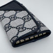 Gucci Portachiavi Vintage GG Monogram Blu con Custodia in Pelle