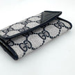 Gucci Portachiavi Vintage GG Monogram Blu con Custodia in Pelle