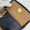 Gucci Portachiavi Vintage GG Monogram Blu con Custodia in Pelle
