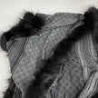 Gucci Sciarpa in Lana e Seta con Bordo in Pelliccia di Volpe Argentata