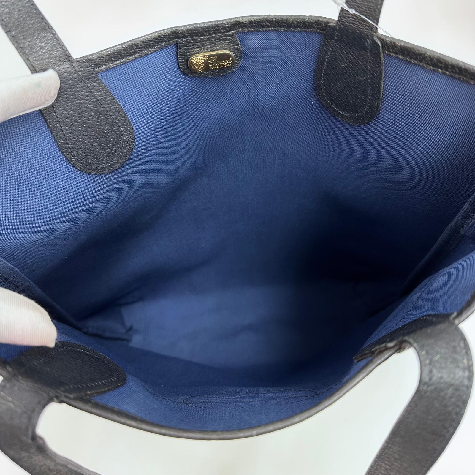 Gucci Shopper Tote Vintage in Tela GG Supreme Blu