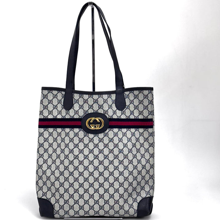 Gucci Shopper Tote Vintage in Tela GG Supreme Blu