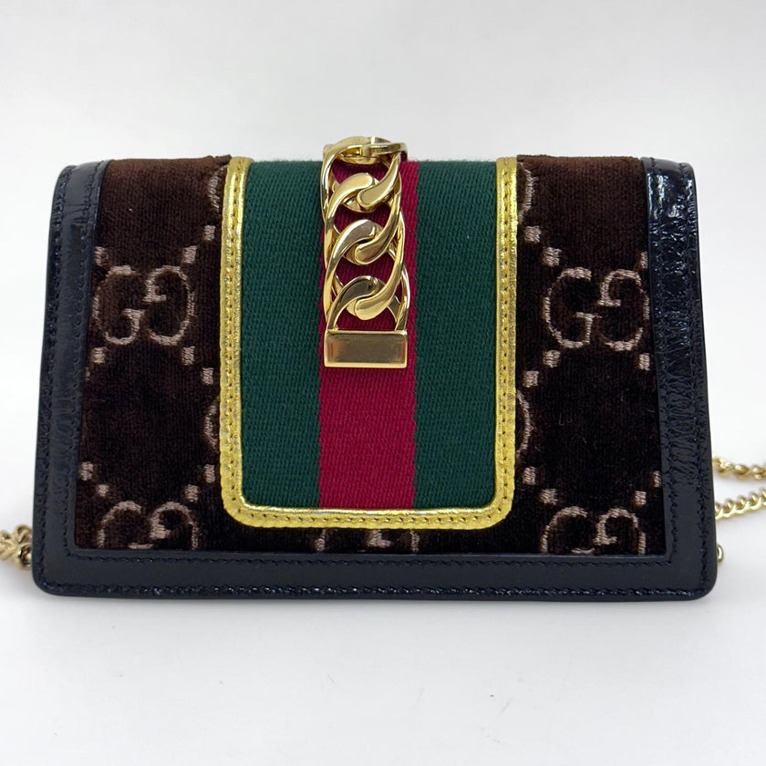 Gucci Sylvie Mini Bag in Velluto GG