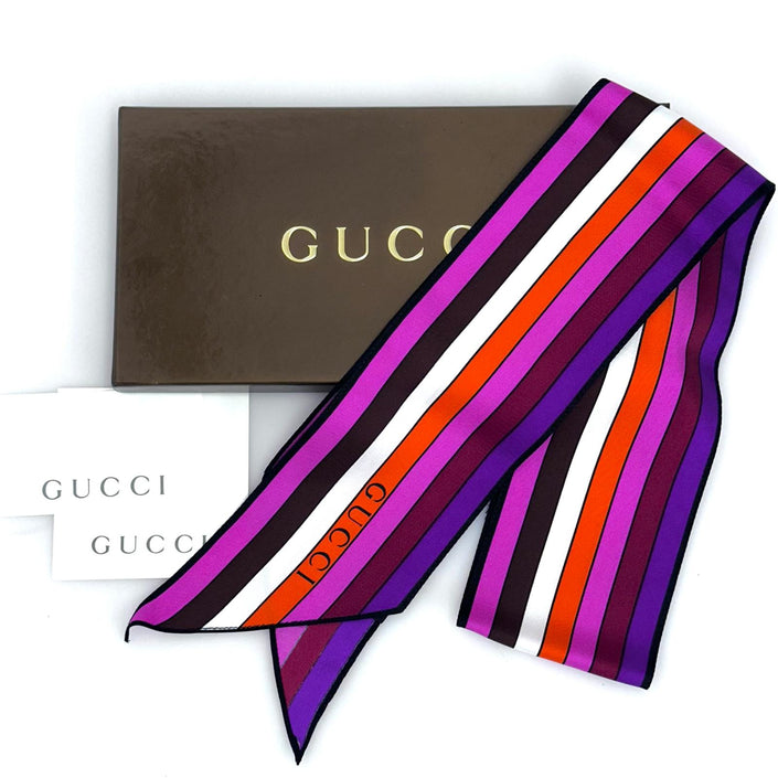 Gucci Twilly in Seta Multicolor a Righe