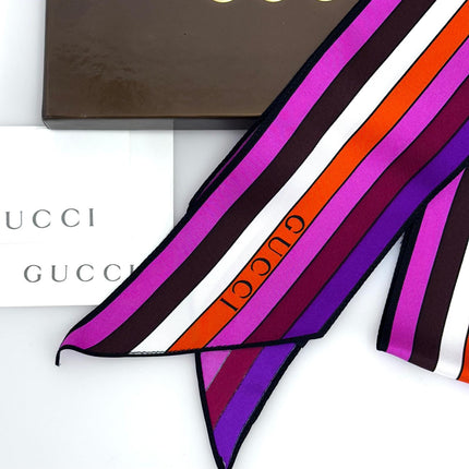 Gucci Twilly in Seta Multicolor a Righe