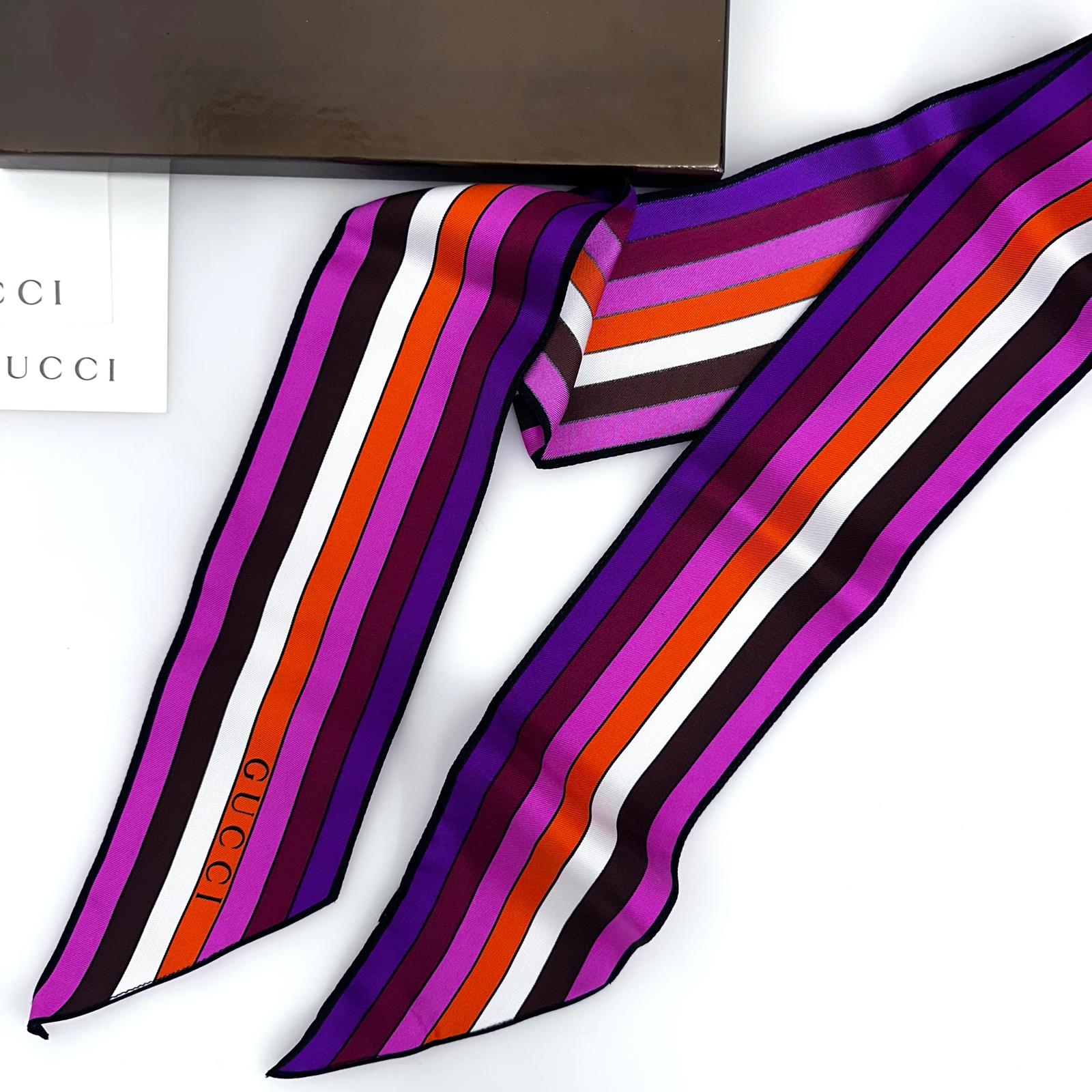 Gucci Twilly in Seta Multicolor a Righe