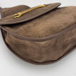 Gucci Zaino monospalla Horsebit in suede marrone e pelle