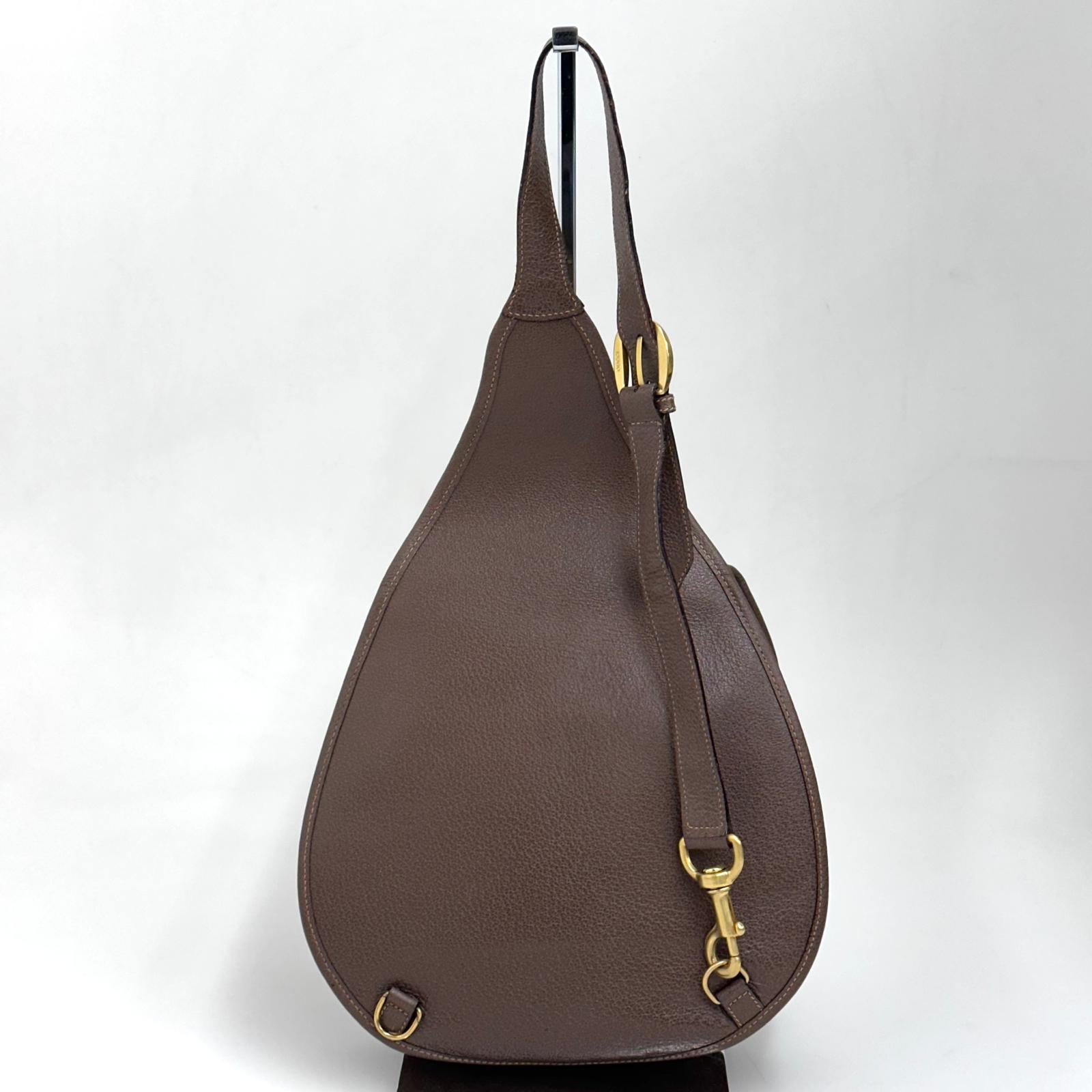 Gucci Zaino monospalla Horsebit in suede marrone e pelle