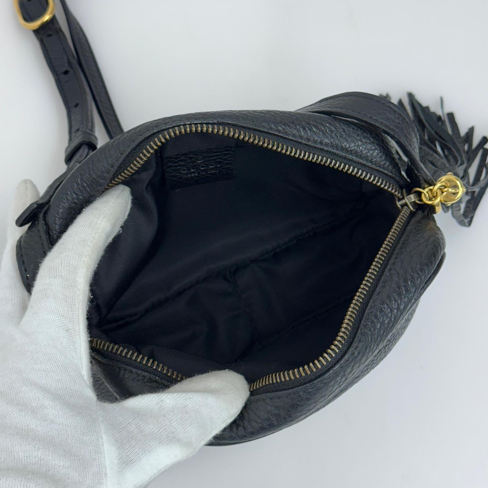 Gucci Borsa Soho Disco Pelle Martellata Nera