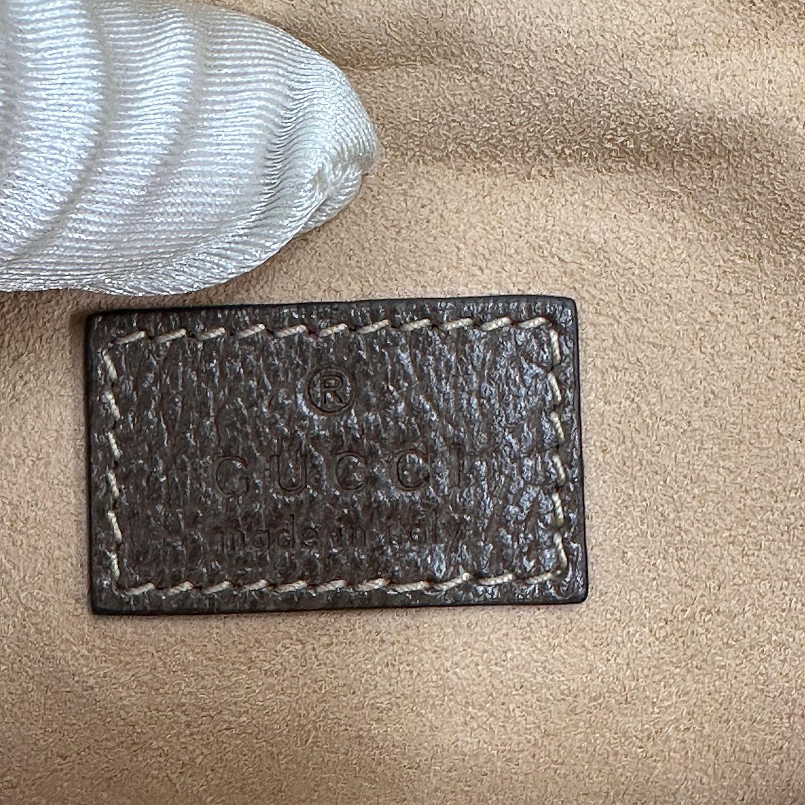 Gucci borsa Clutch GG Supreme con Web verde/rosso