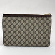Gucci borsa Clutch GG Supreme con Web verde/rosso