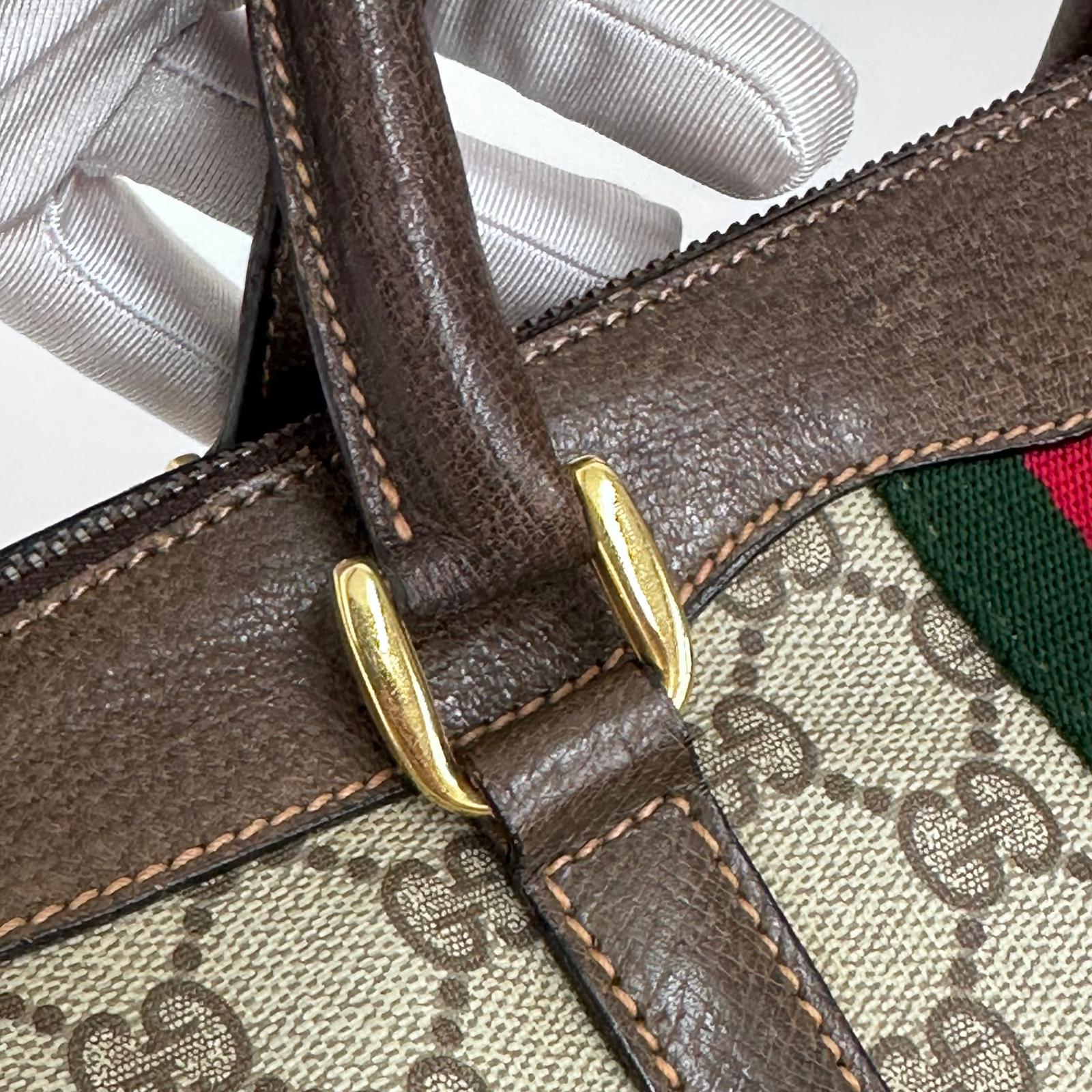 Gucci borsa a mano Boston GG Supreme Web vintage anni 80