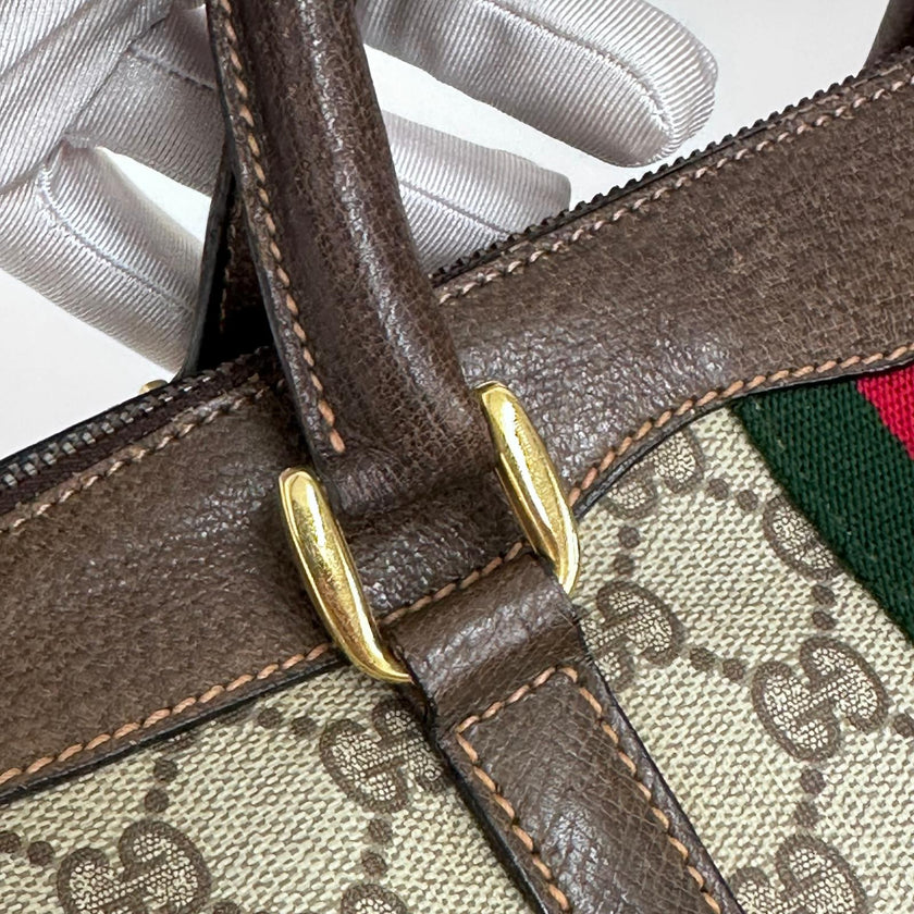 Gucci borsa a mano Boston GG Supreme Web vintage anni 80