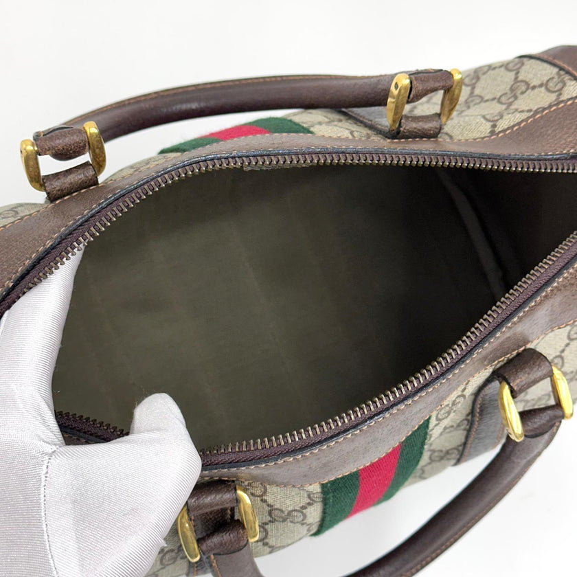 Gucci borsa a mano Boston GG Supreme Web vintage anni 80
