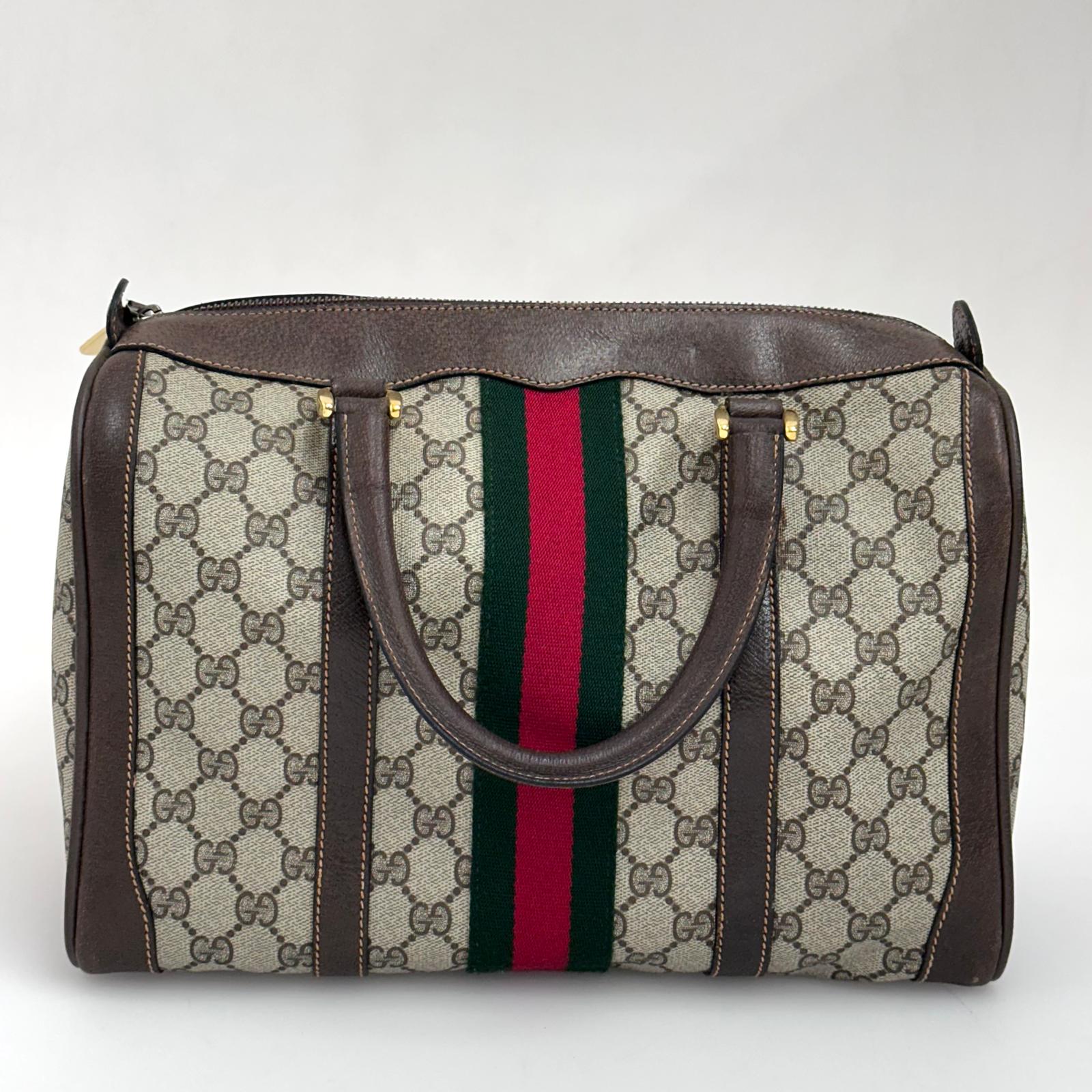 Gucci borsa a mano Boston GG Supreme Web vintage anni 80