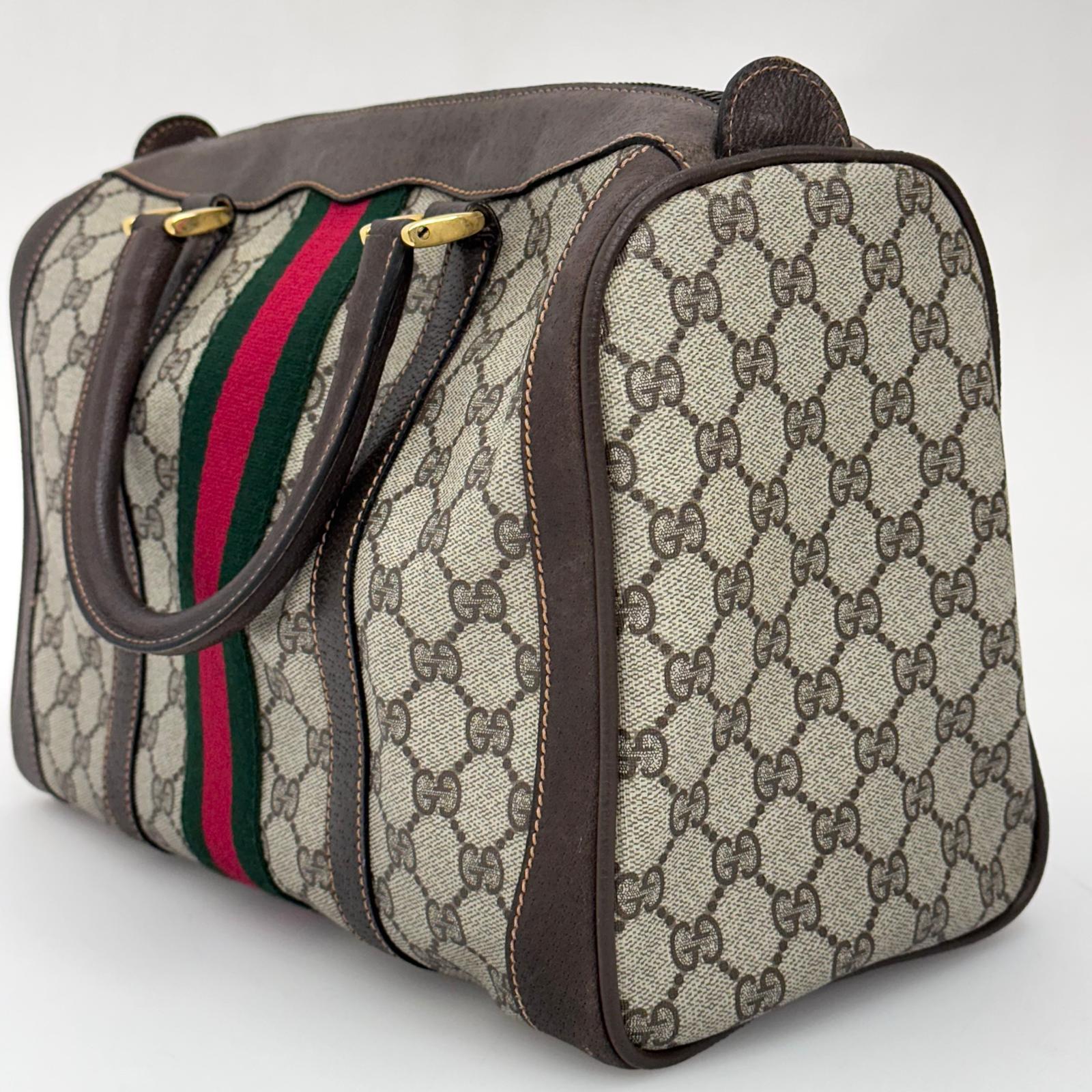 Gucci borsa a mano Boston GG Supreme Web vintage anni 80