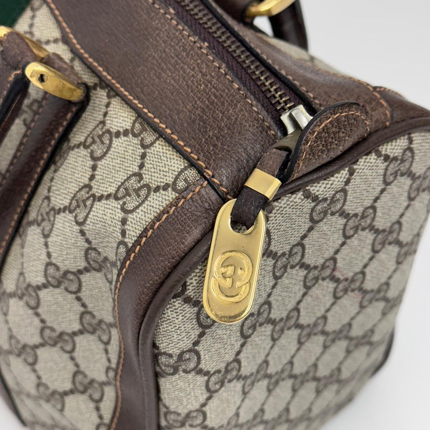 Gucci borsa a mano Boston GG Supreme Web vintage anni 80
