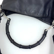 Gucci borsa a spalla pelle nera Bamboo hobo