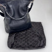 Gucci borsa a spalla pelle nera Bamboo hobo