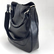 Gucci borsa a spalla pelle nera Bamboo hobo