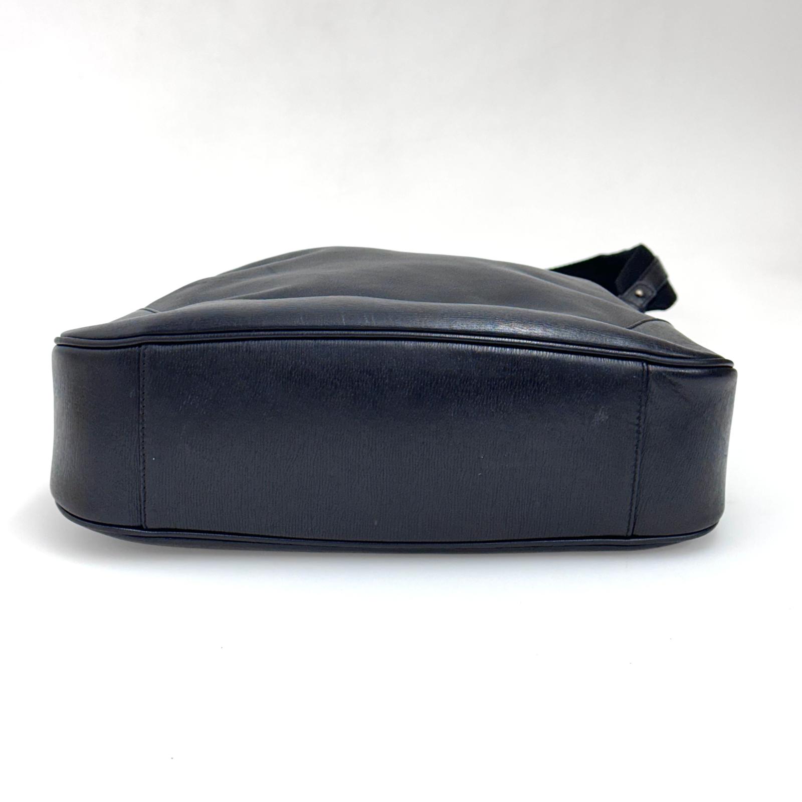 Gucci borsa a spalla pelle nera Bamboo hobo