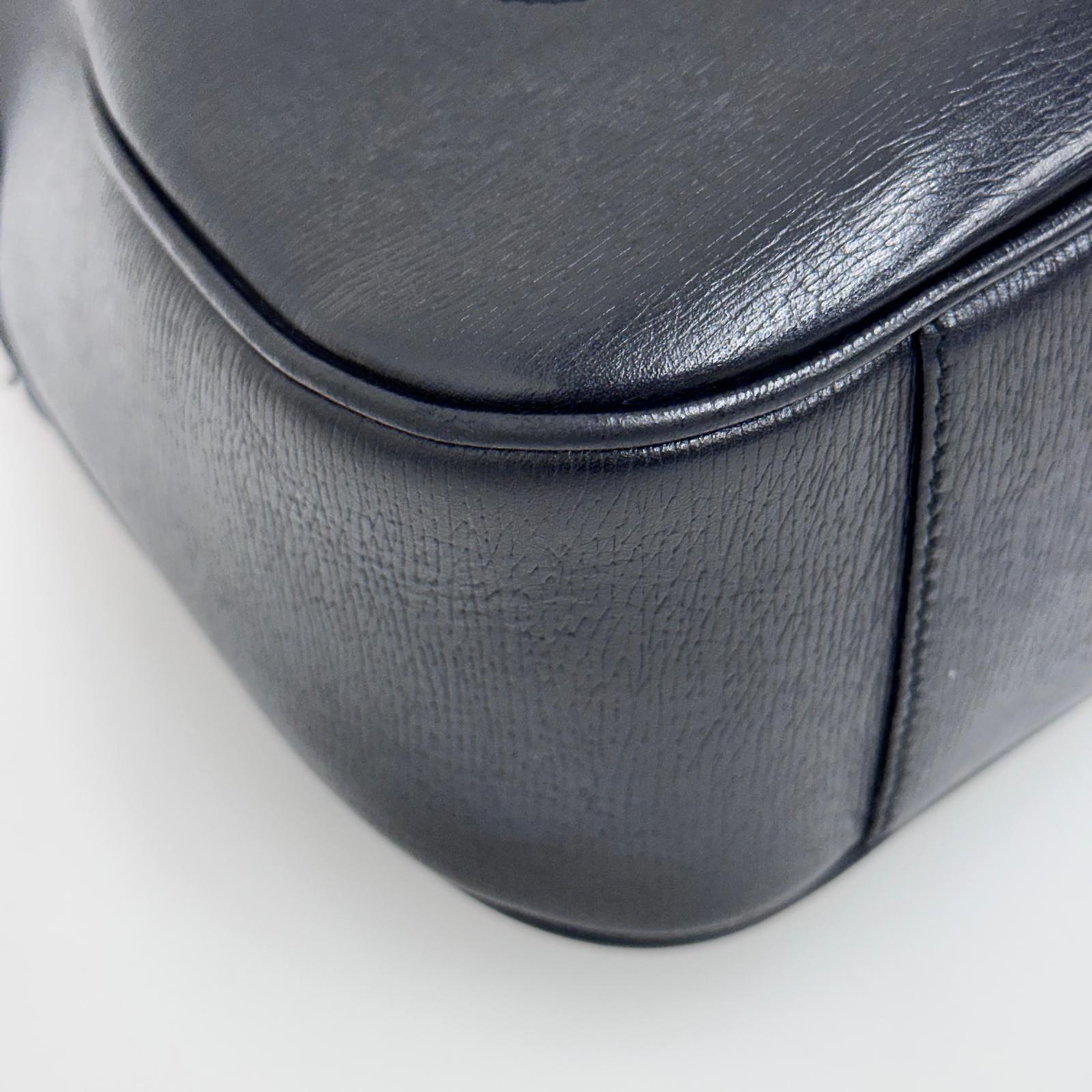 Gucci borsa a spalla pelle nera Bamboo hobo