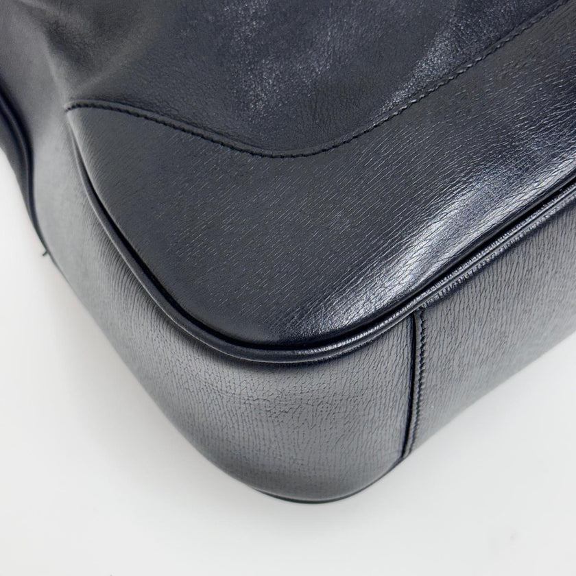 Gucci borsa a spalla pelle nera Bamboo hobo