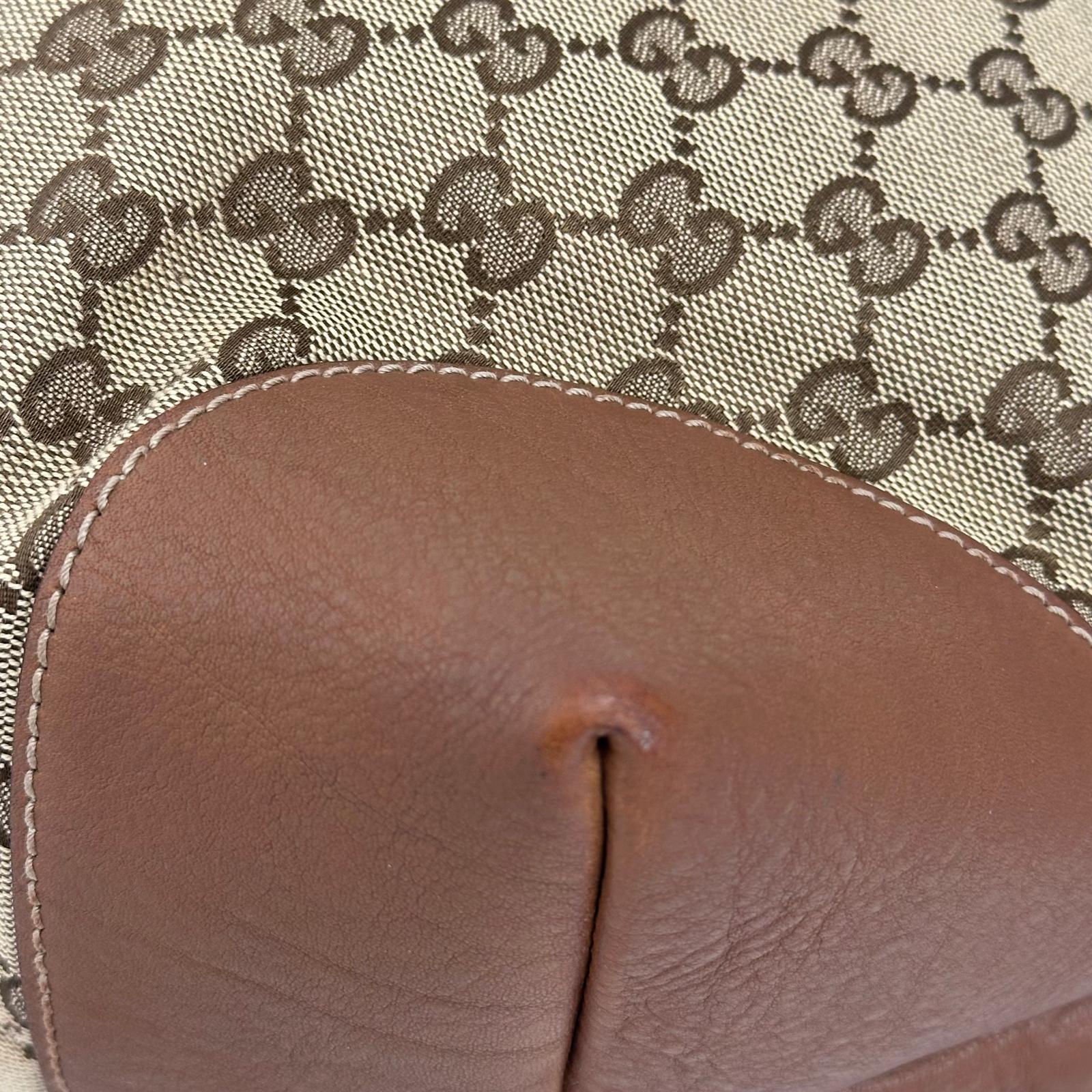 Gucci borsa a spalla tote GG Canvas beige pelle cuoio Charm Interlocking G