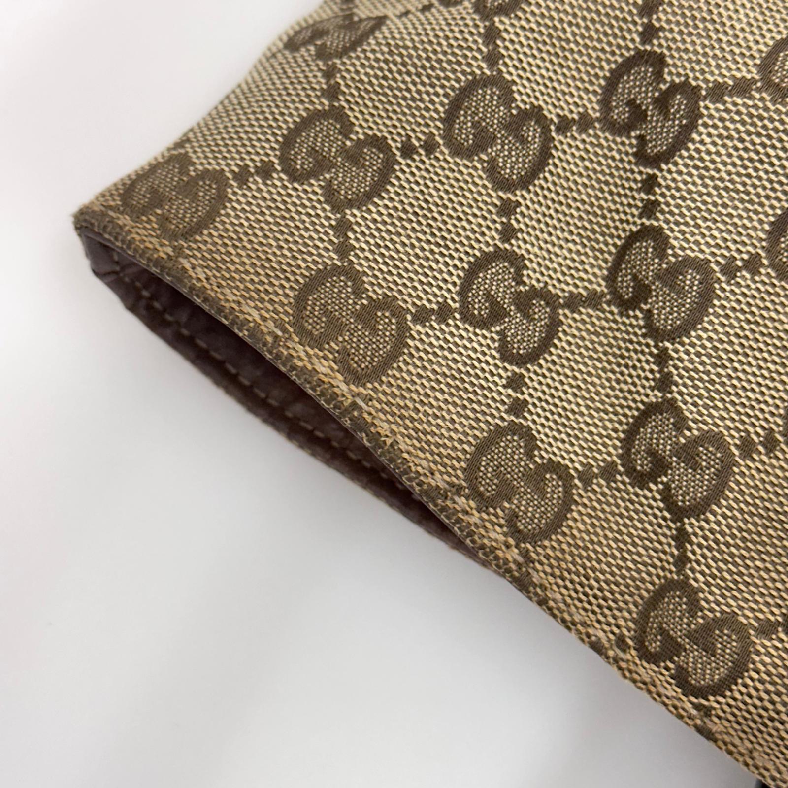 Gucci borsa a spalla tote GG Canvas beige pelle cuoio Charm Interlocking G