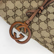 Gucci borsa a spalla tote GG Canvas beige pelle cuoio Charm Interlocking G