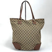Gucci borsa a spalla tote GG Canvas beige pelle cuoio Charm Interlocking G